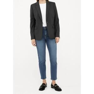 Liz Claiborne Women’s Charcoal Gray Blazer Sz 12 Business Office Prof Academia